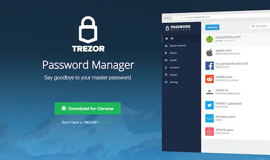 Trezor Australia Password Manager